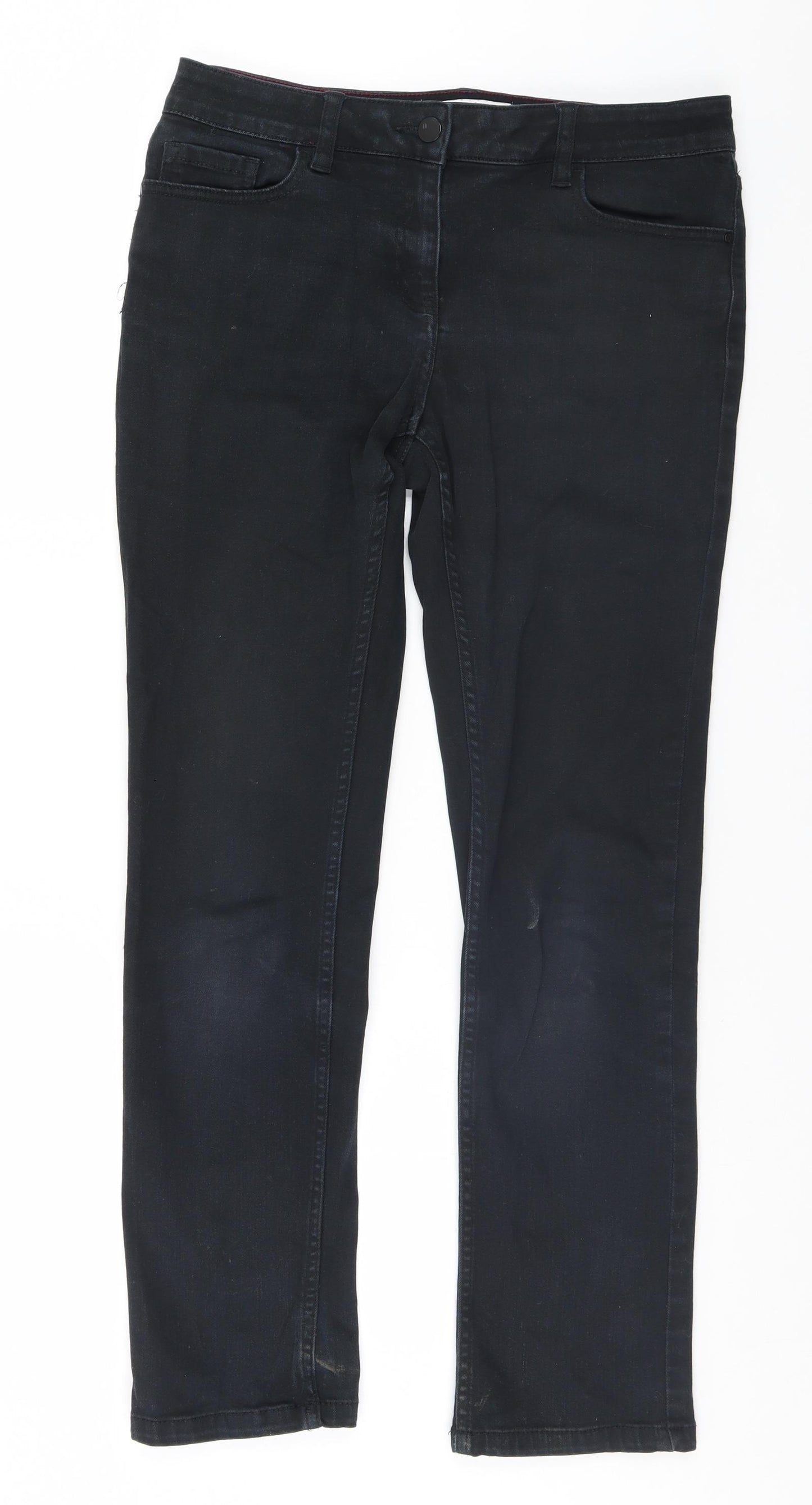 NEXT Womens Black   Straight Jeans Size 12 L27 in