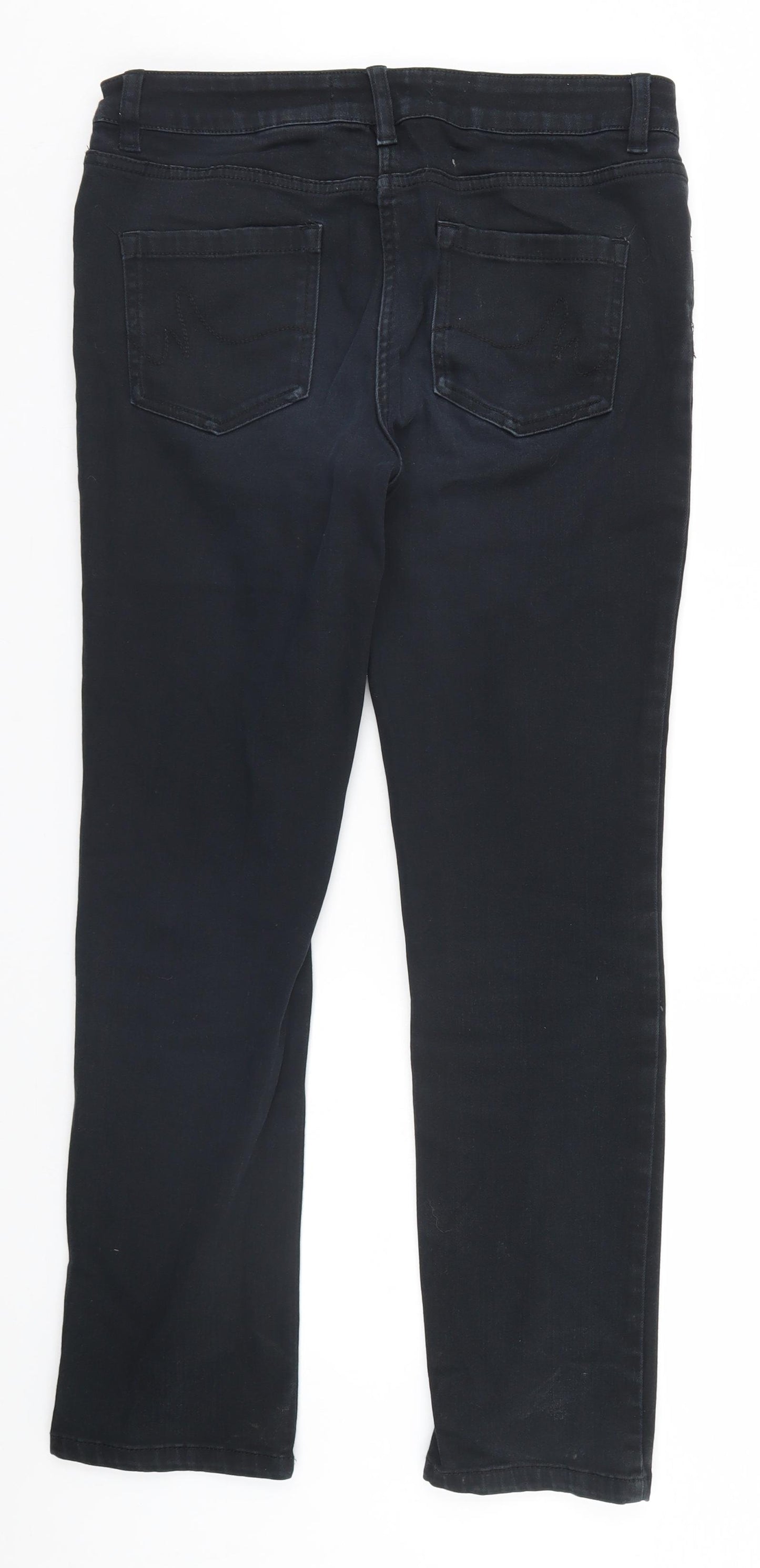 NEXT Womens Black   Straight Jeans Size 12 L27 in