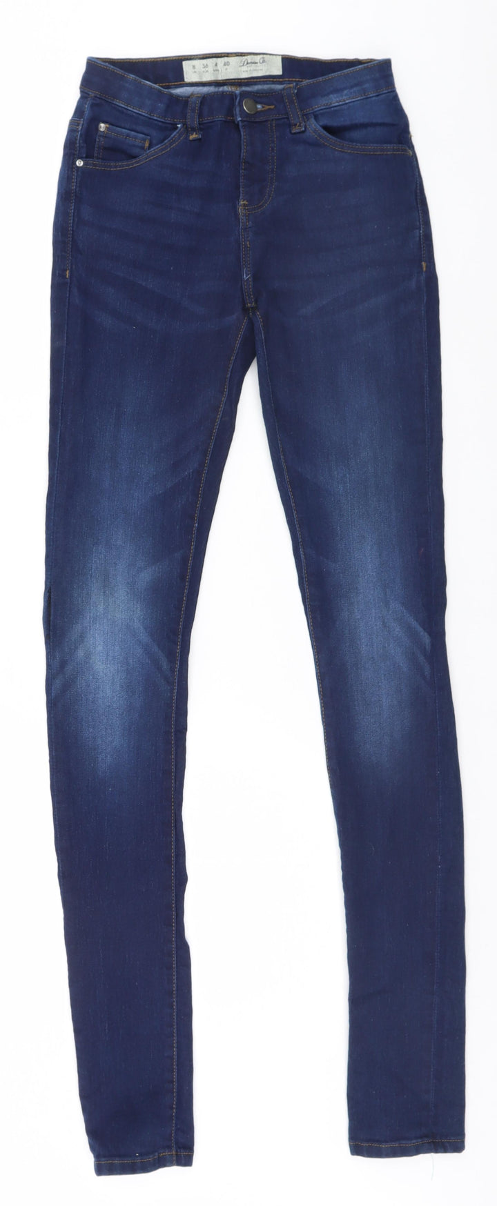 Denim & Co. Womens Blue Straight Jeans Size 8 L32 in