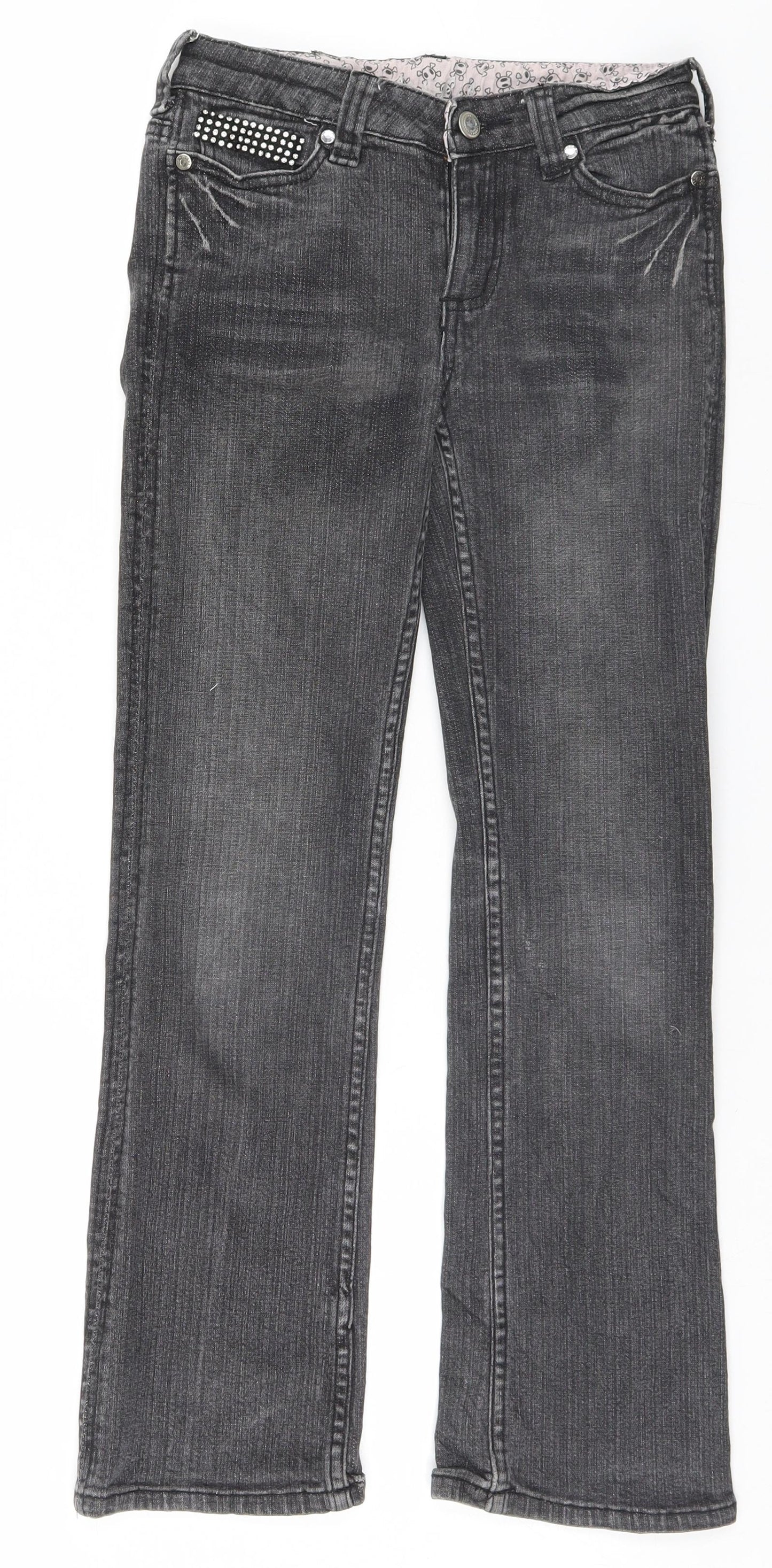 Preworn Womens Grey   Straight Jeans  L25 in