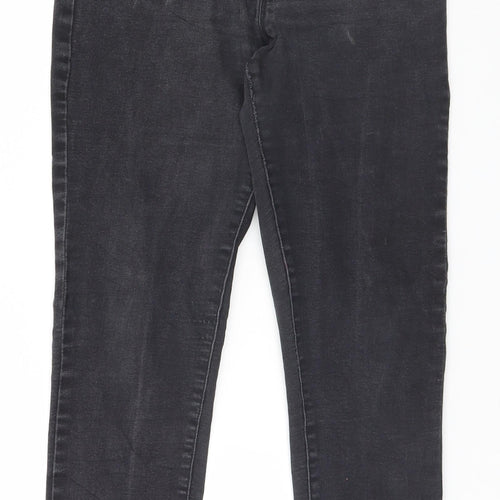 Denim & Co. Womens Grey   Straight Jeans Size 14 L26 in
