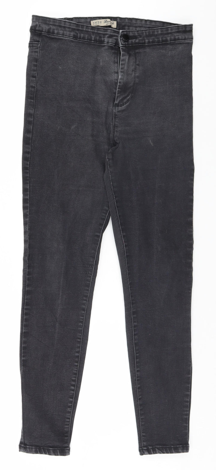 Denim & Co. Womens Grey   Straight Jeans Size 14 L26 in