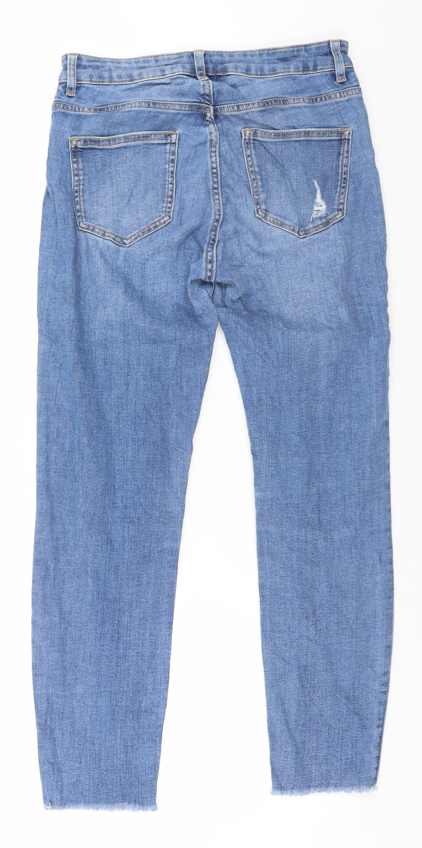 H&M Womens Blue   Straight Jeans Size 8 L25 in