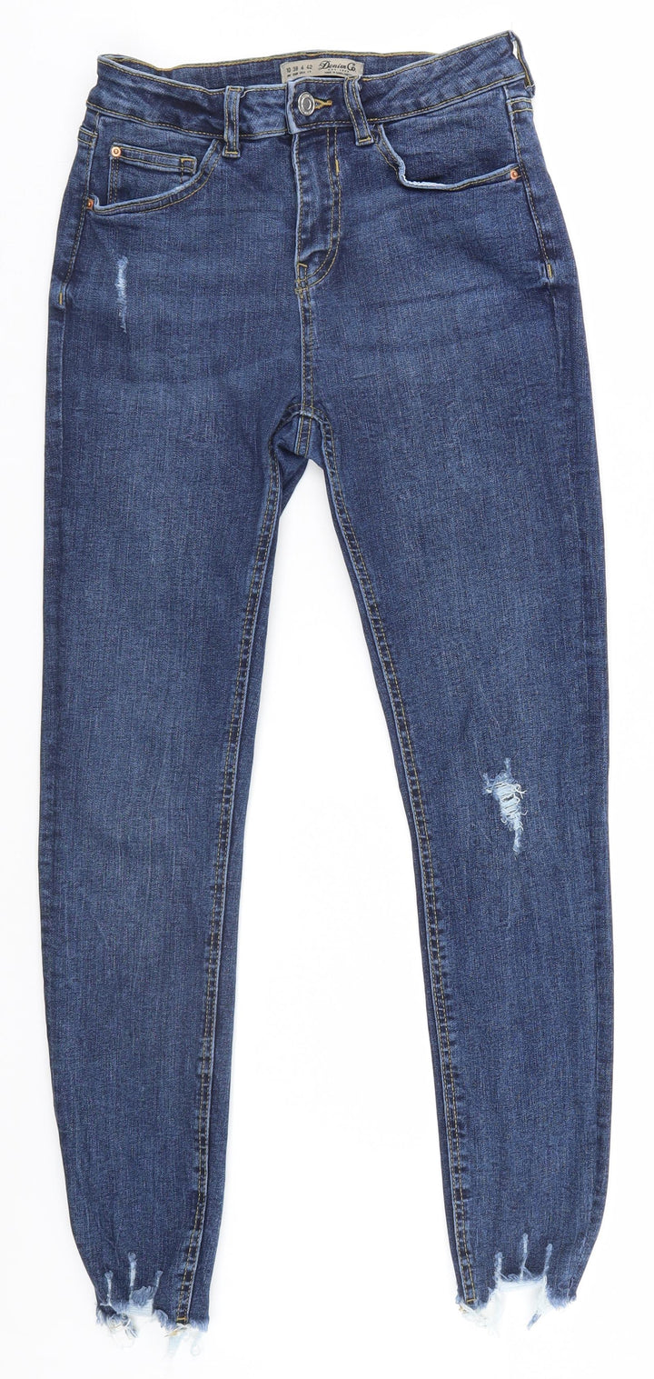 Denim & Co. Womens Blue Straight Jeans Size 10 L27 in