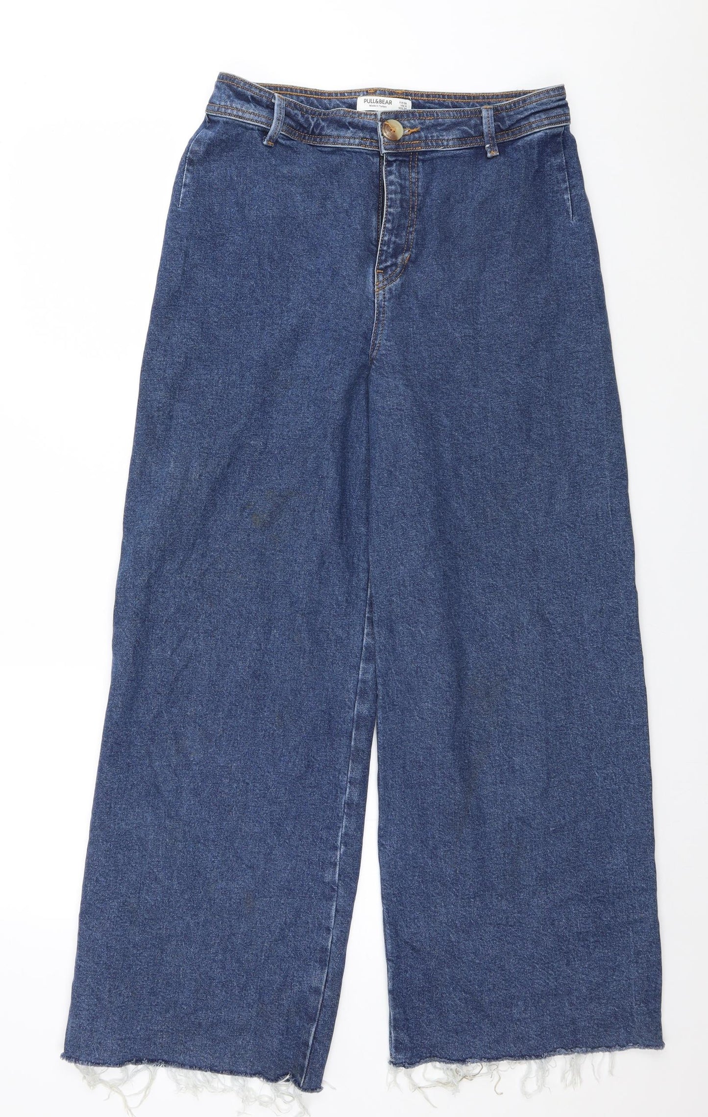 Pull&Bear Womens Blue   Wide-Leg Jeans Size 10 L30 in