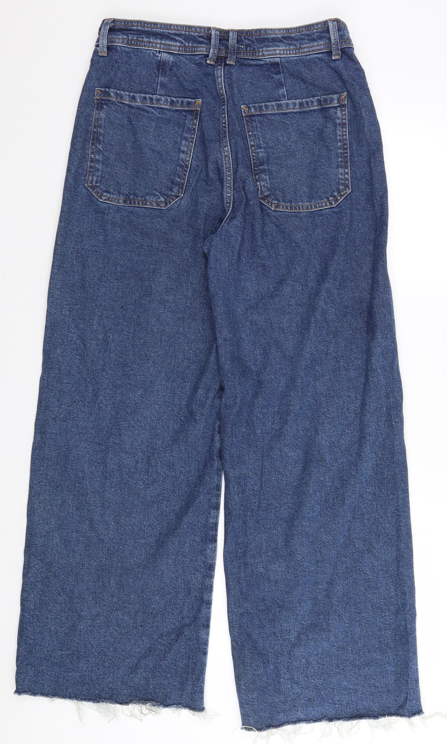 Pull&Bear Womens Blue   Wide-Leg Jeans Size 10 L30 in