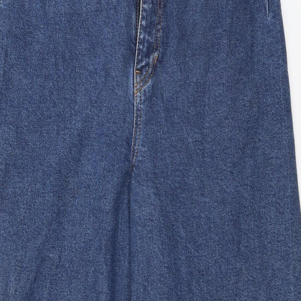 Pull&Bear Womens Blue   Wide-Leg Jeans Size 10 L30 in