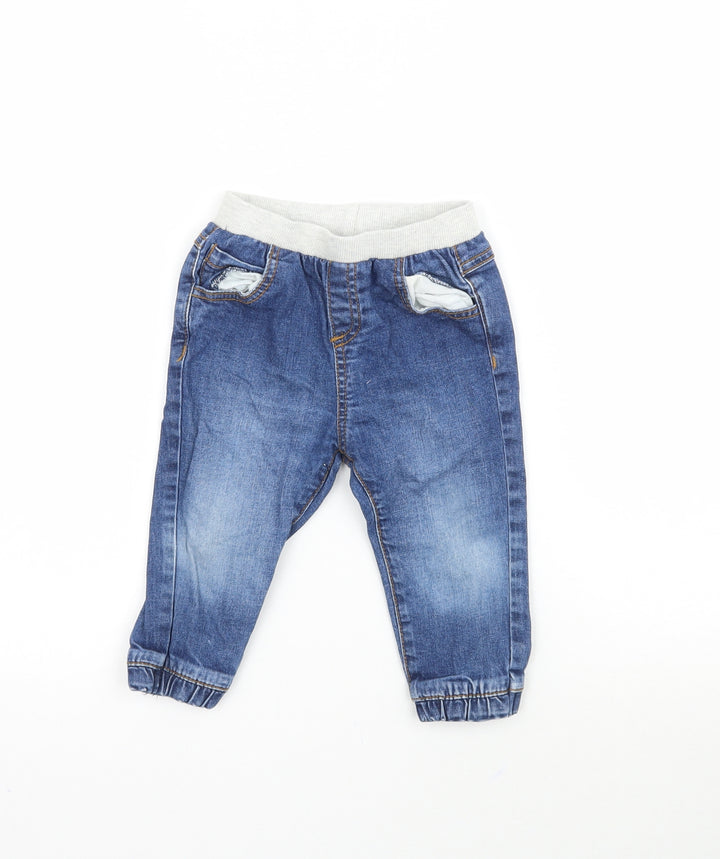 Matalan Baby Blue Denim Jogger Jeans Size 9 Months