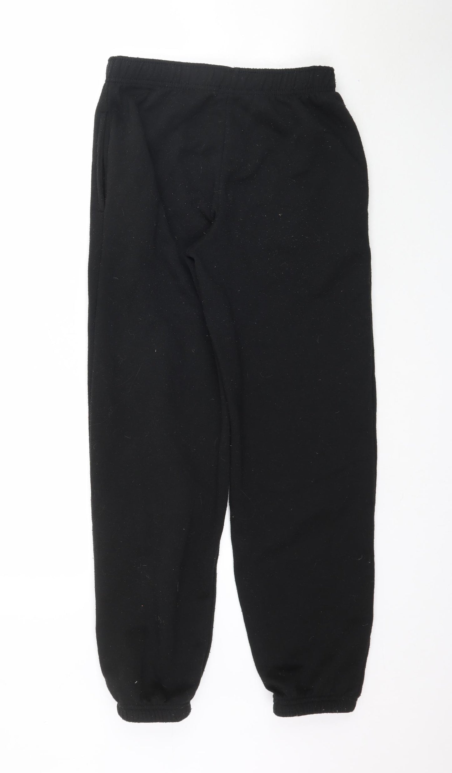 Preworn Womens Black  Flannel Jogger Trousers Size S L30 in
