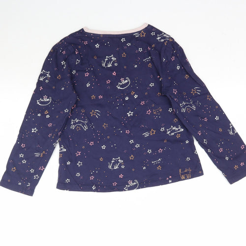 George Girls Blue Solid  Top Pyjama Top Size 8-9 Years  - Stars Star