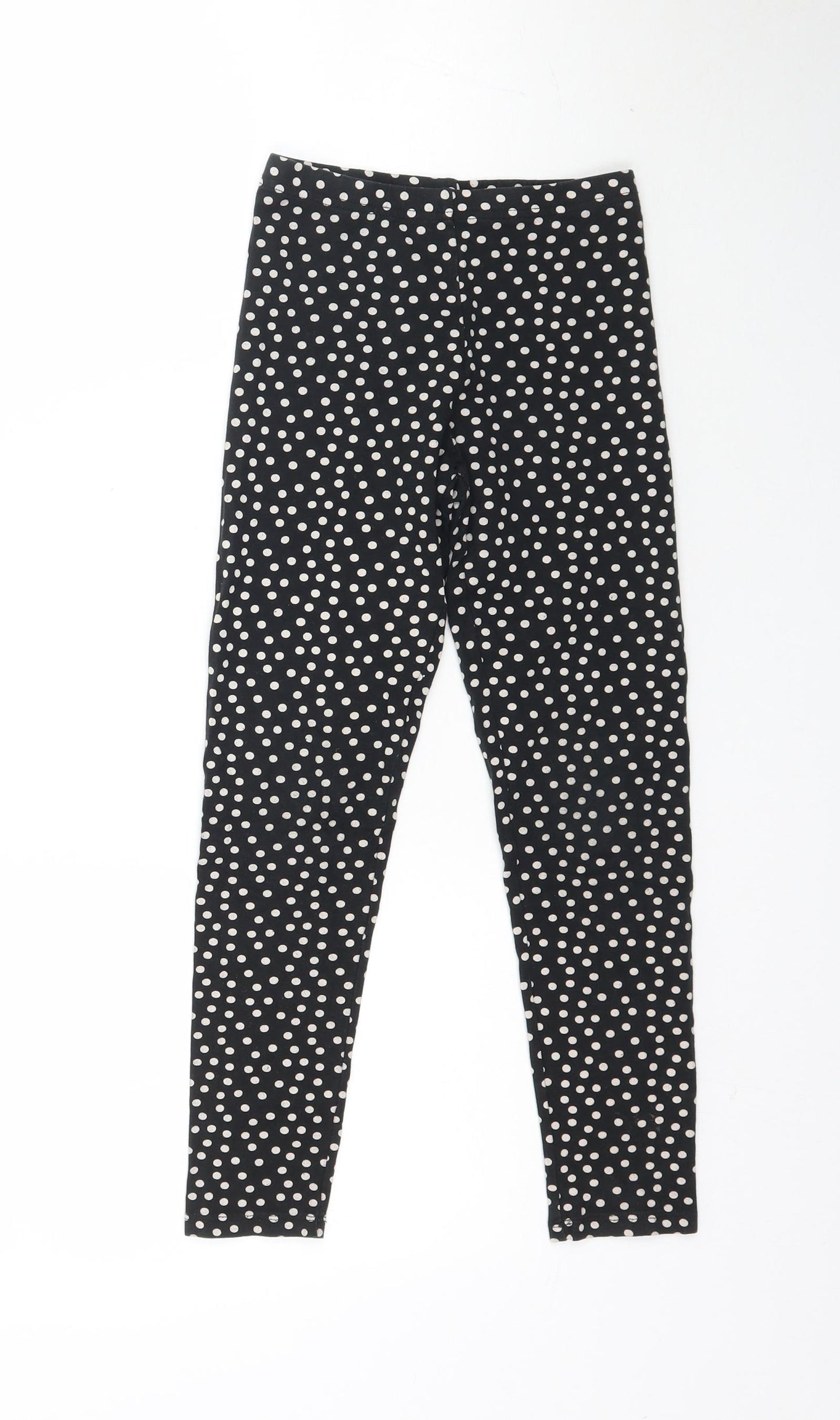 Matalan Girls Black Polka Dot  Jogger Trousers Size 9 Months - Leggings