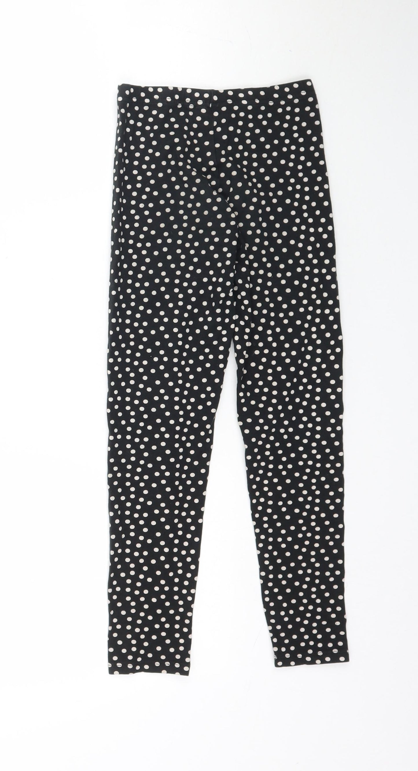 Matalan Girls Black Polka Dot  Jogger Trousers Size 9 Months - Leggings