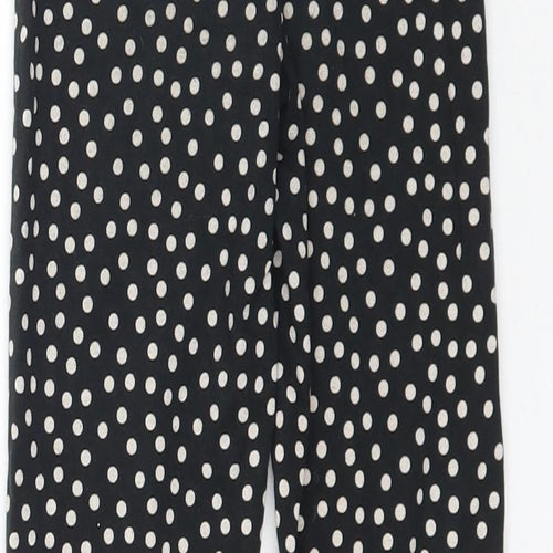 Matalan Girls Black Polka Dot  Jogger Trousers Size 9 Months - Leggings