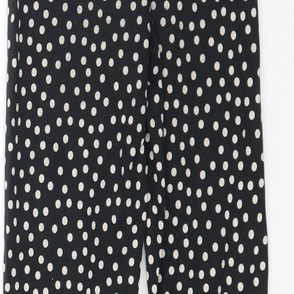 Matalan Girls Black Polka Dot  Jogger Trousers Size 9 Months - Leggings