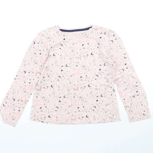 George Girls Pink   Basic T-Shirt Size 8-9 Years  - Star Stars moon