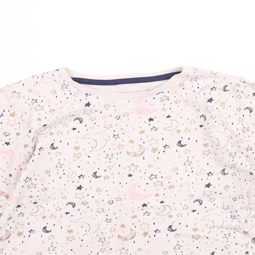 George Girls Pink   Basic T-Shirt Size 8-9 Years  - Star Stars moon