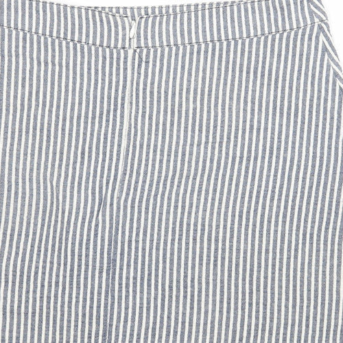 Cooperative Womens Blue Striped  A-Line Skirt Size S