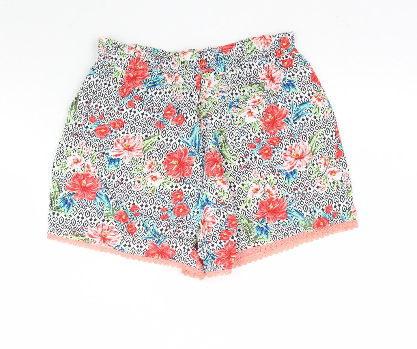 Primark Girls Multicoloured Floral   Shorts Size 12-13 Years