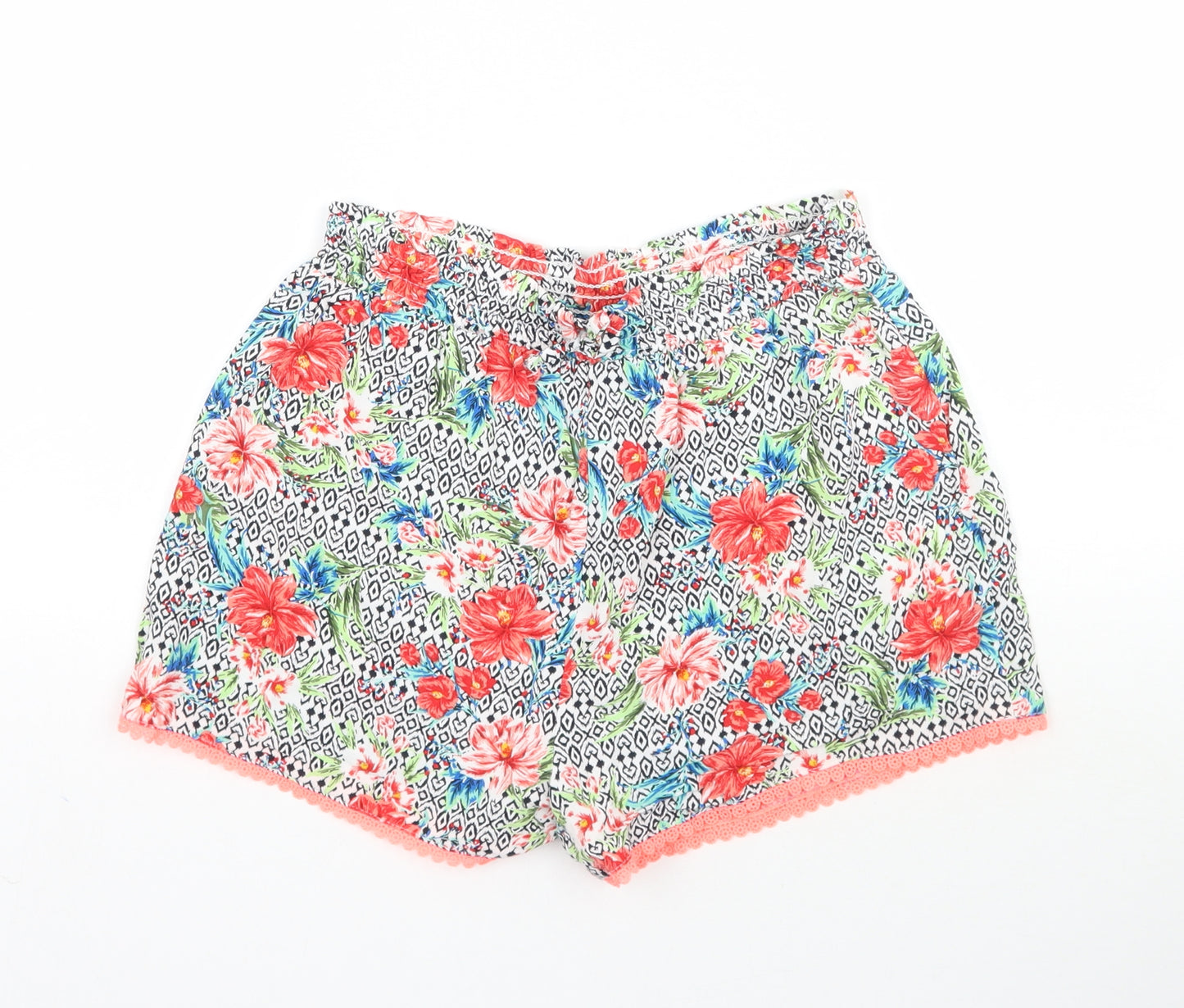 Primark Girls Multicoloured Floral   Shorts Size 12-13 Years