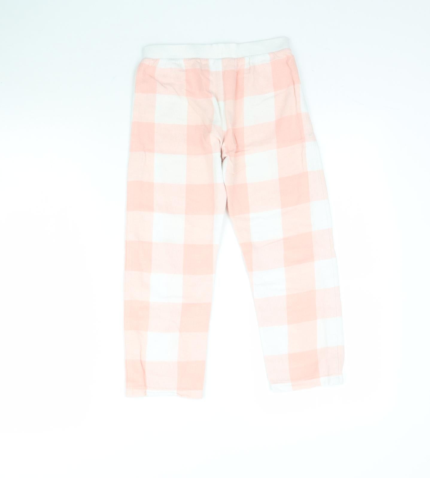 F&F Girls Pink Plaid   Pyjama Pants Size 7-8 Years  - Gingham / Check