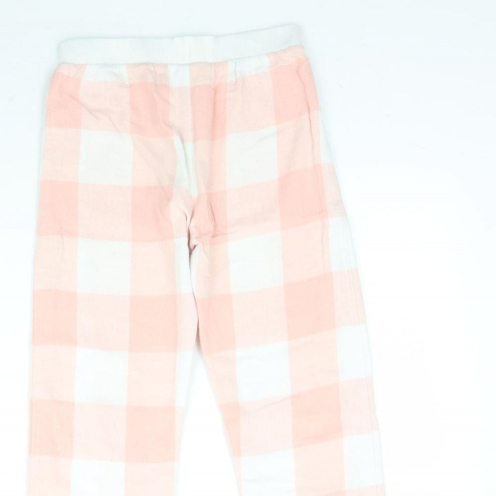 F&F Girls Pink Plaid   Pyjama Pants Size 7-8 Years  - Gingham / Check