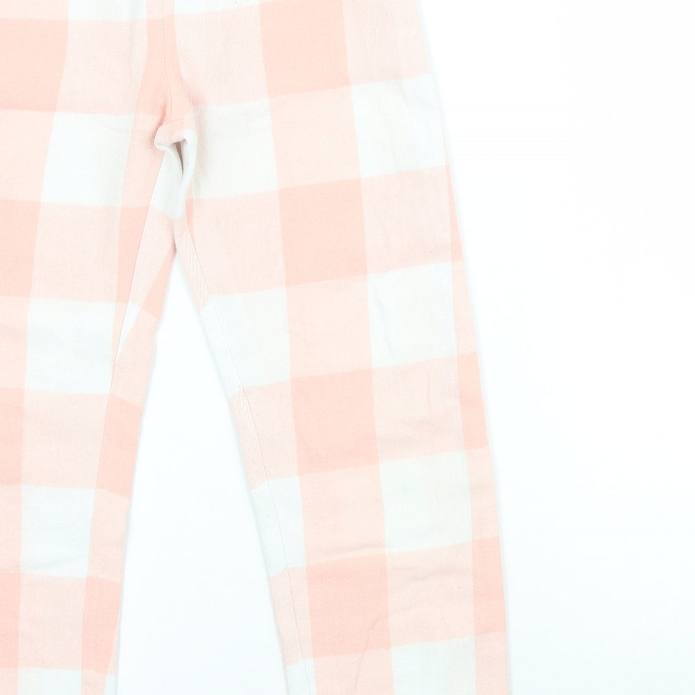F&F Girls Pink Plaid   Pyjama Pants Size 7-8 Years  - Gingham / Check
