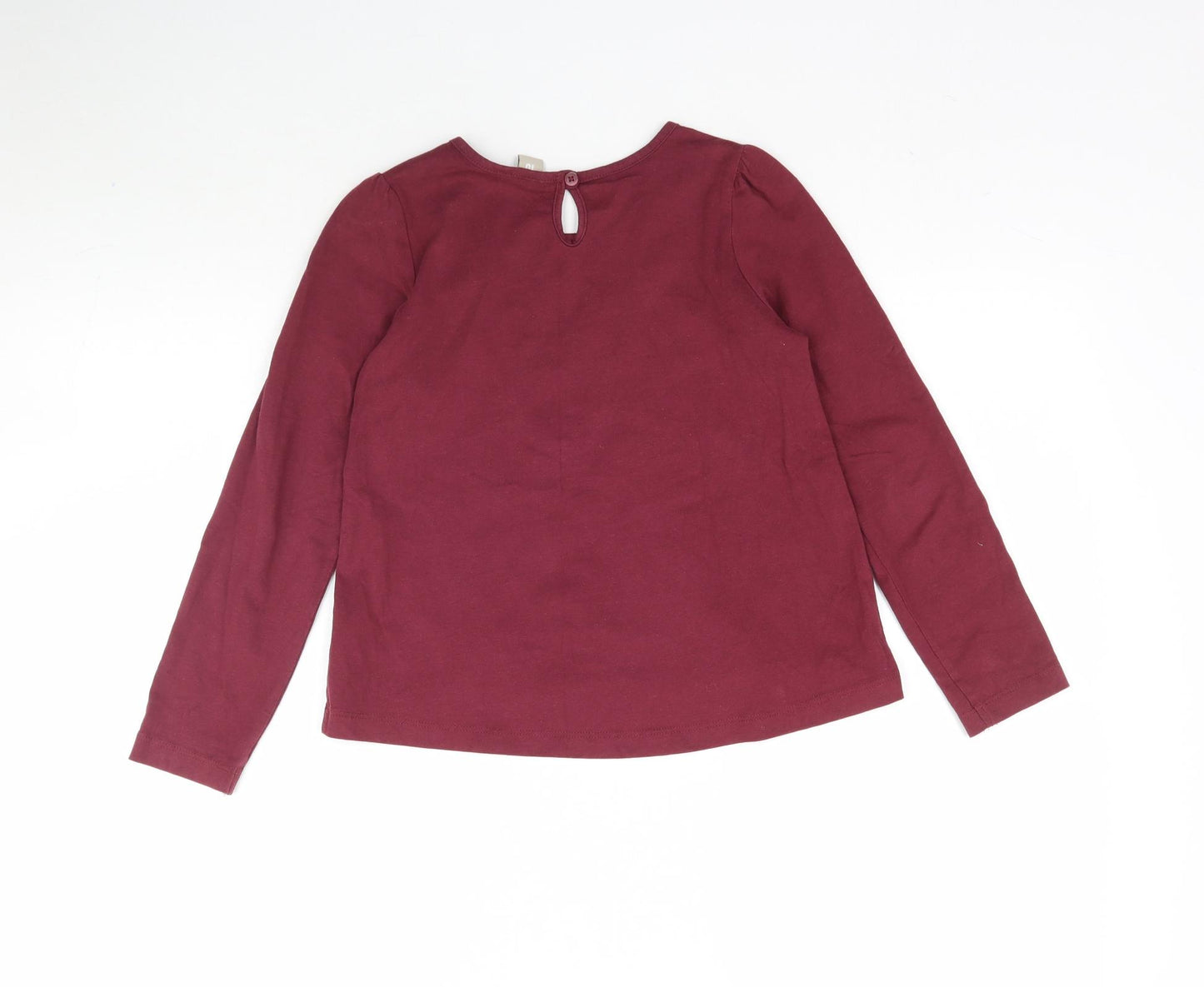 TU Girls Red   Basic T-Shirt Size 8 Years  - Lace detail