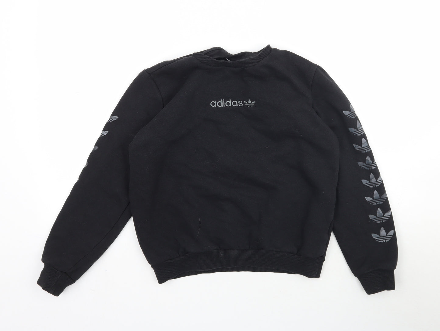 adidas Boys Black   Pullover Sweatshirt Size L