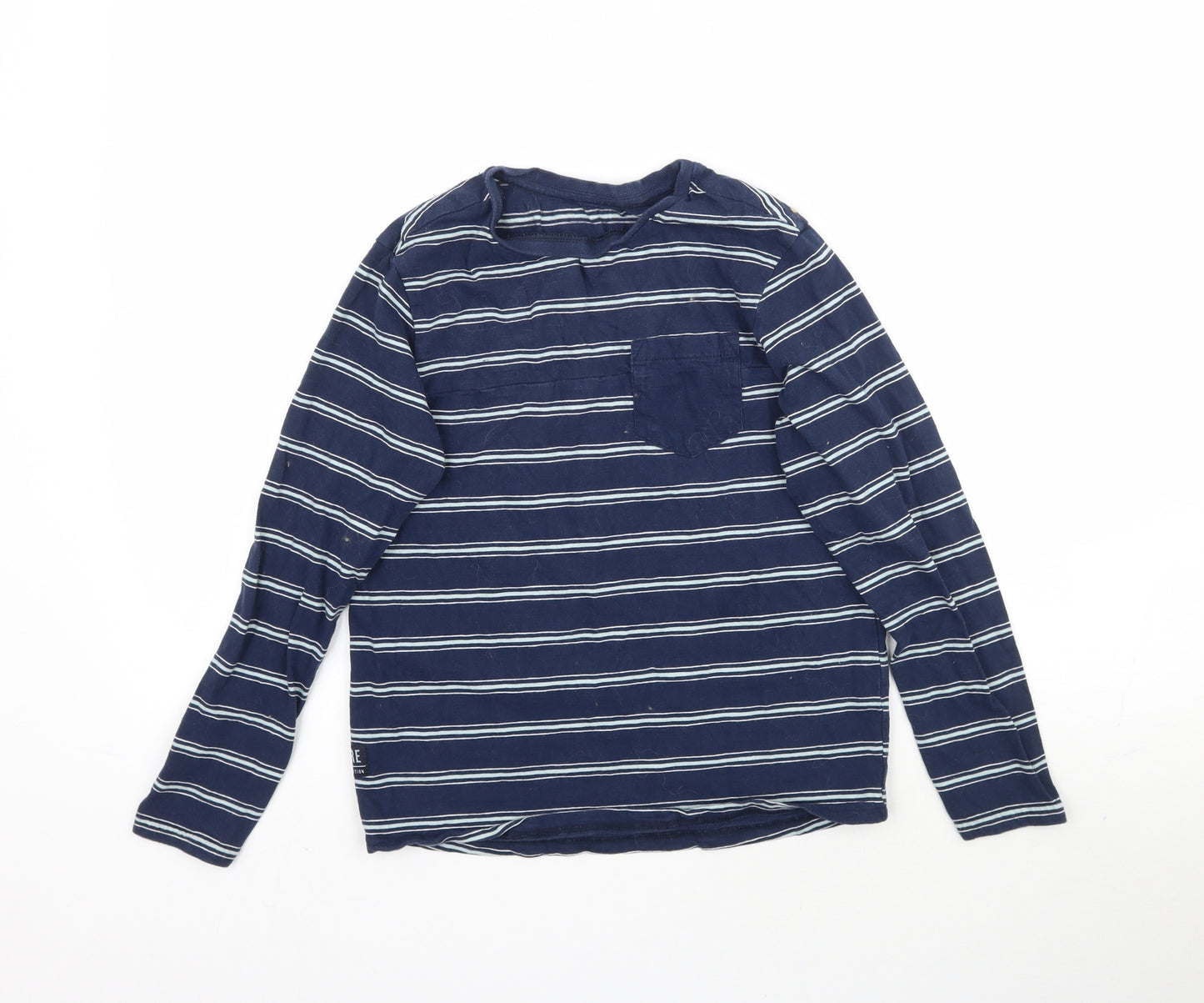 George Boys Blue Striped   Pyjama Top Size 9-10 Years