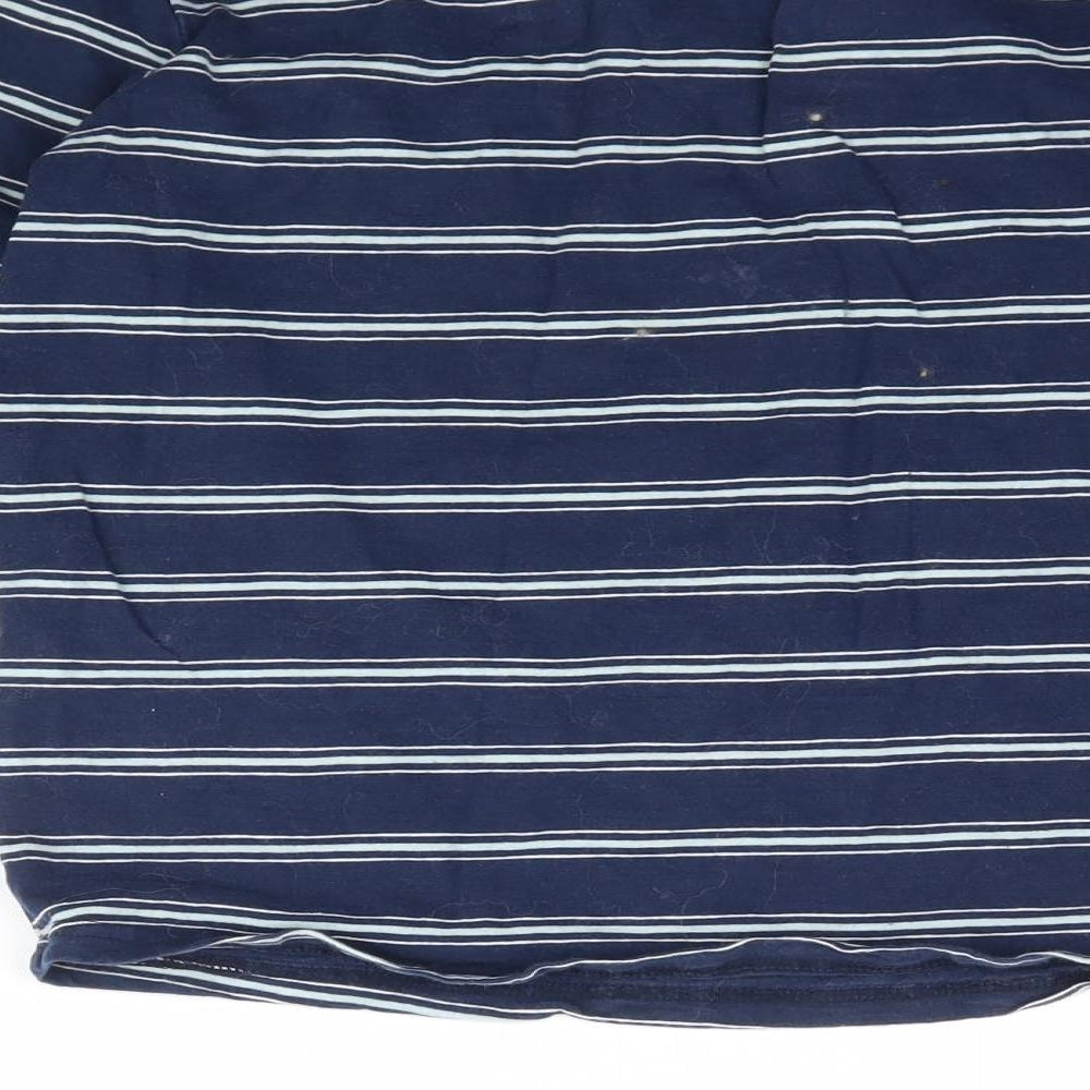 George Boys Blue Striped   Pyjama Top Size 9-10 Years