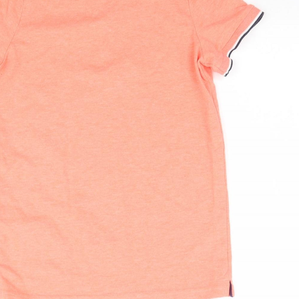 TU Boys Orange   Basic Polo Size 10 Years  - Coral Coloured