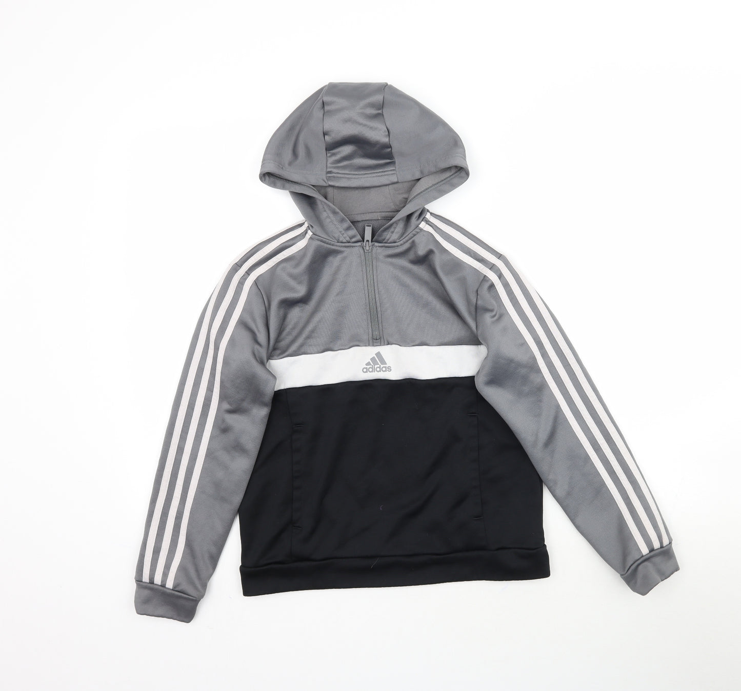 adidas Boys Grey   Pullover Hoodie Size L