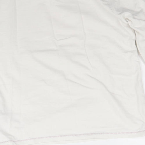 F&F Girls White   Top Pyjama Top Size 7-8 Years  - Oh Deer so so sleepy