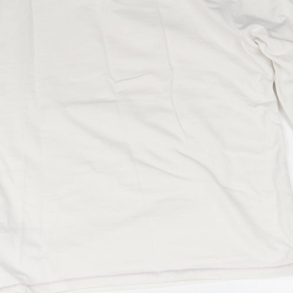 F&F Girls White   Top Pyjama Top Size 7-8 Years  - Oh Deer so so sleepy