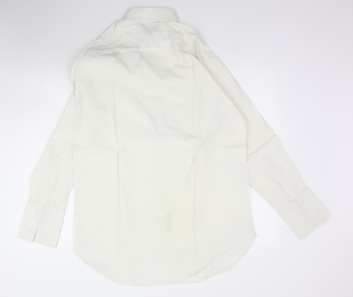 Charles Tyrwhitt Mens Ivory    Dress Shirt Size 16