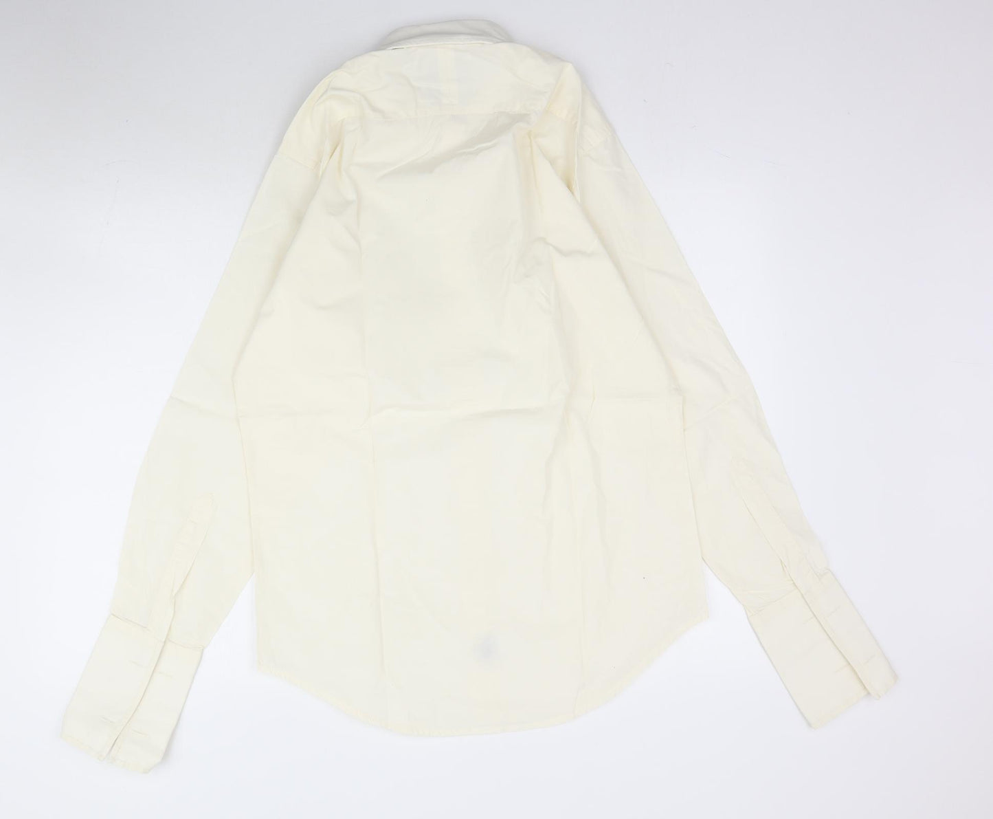 Harvie and Hudson Mens Ivory    Dress Shirt Size 16  - Cream / Pale yellow