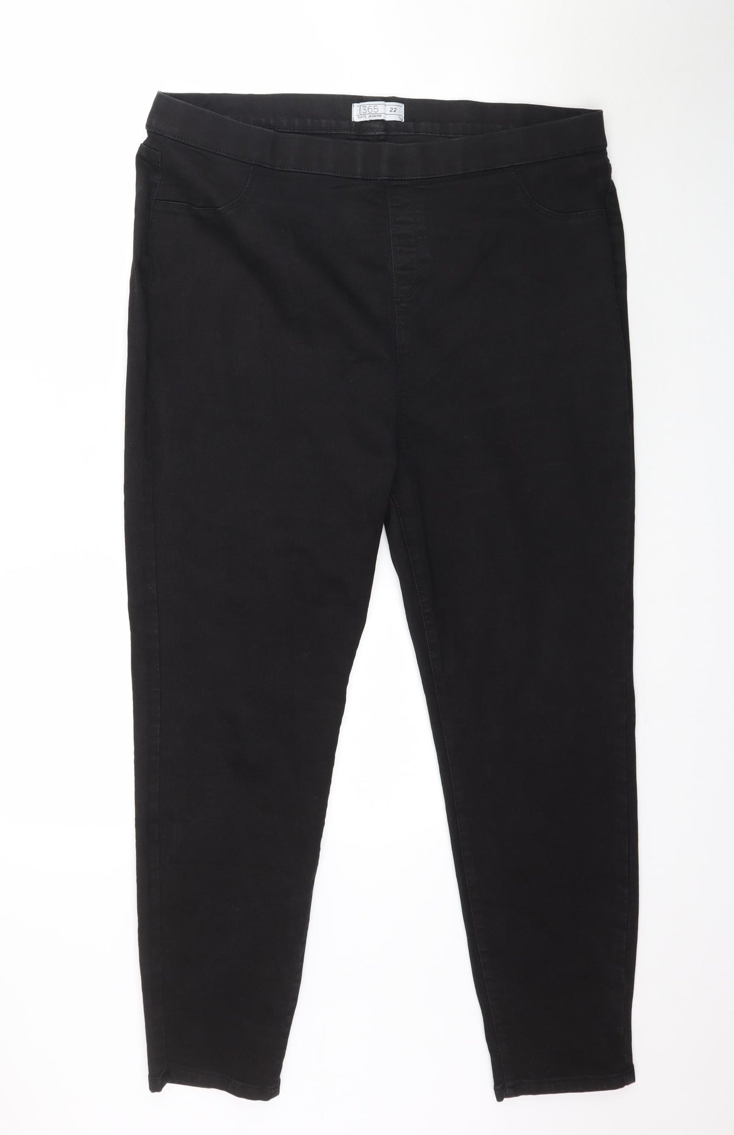 DENIM 365 Womens Black  Denim Jegging Jeans Size 22 L28 in