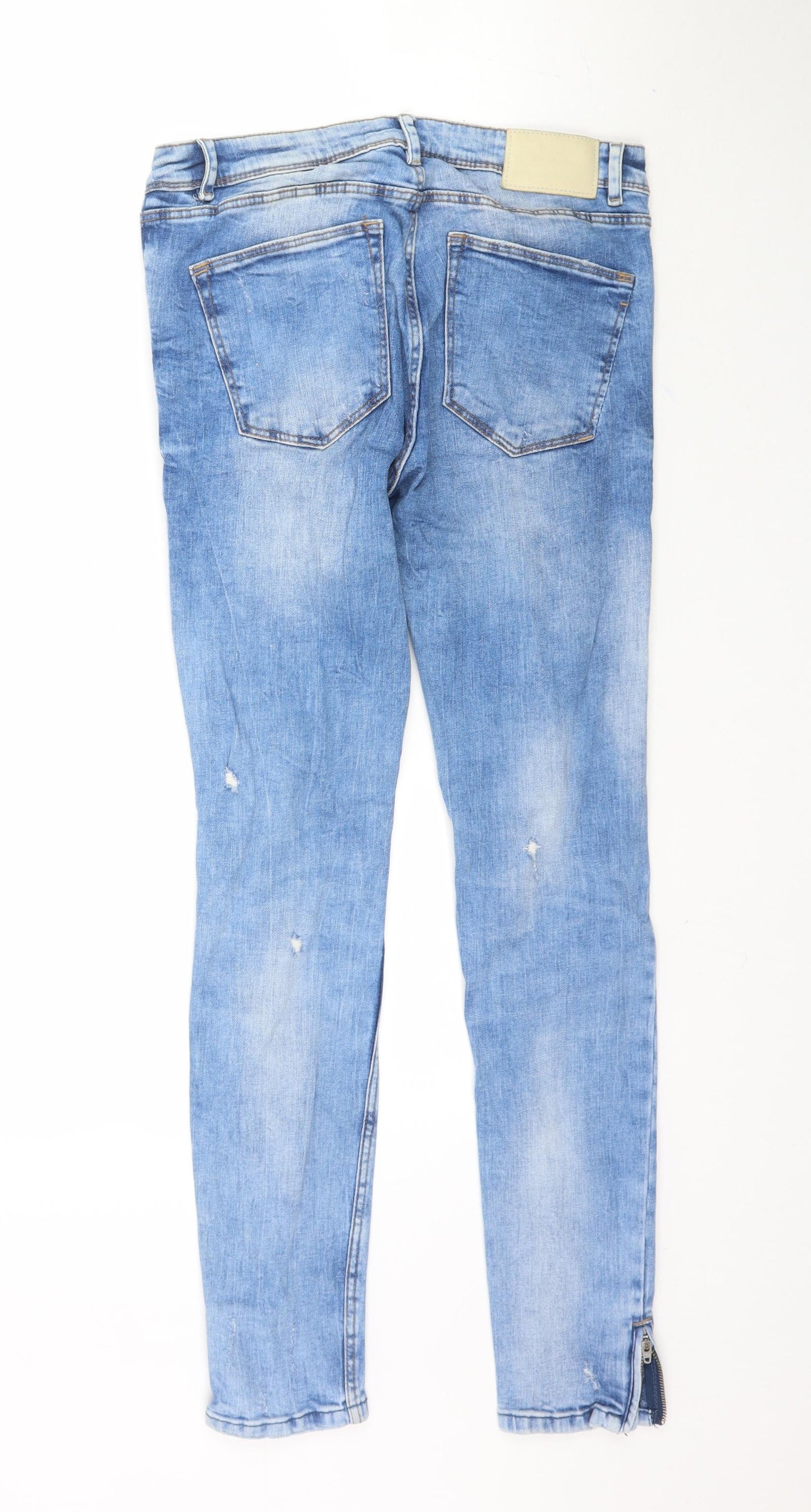 Zara Womens Blue  Denim Skinny Jeans Size 10 L29 in