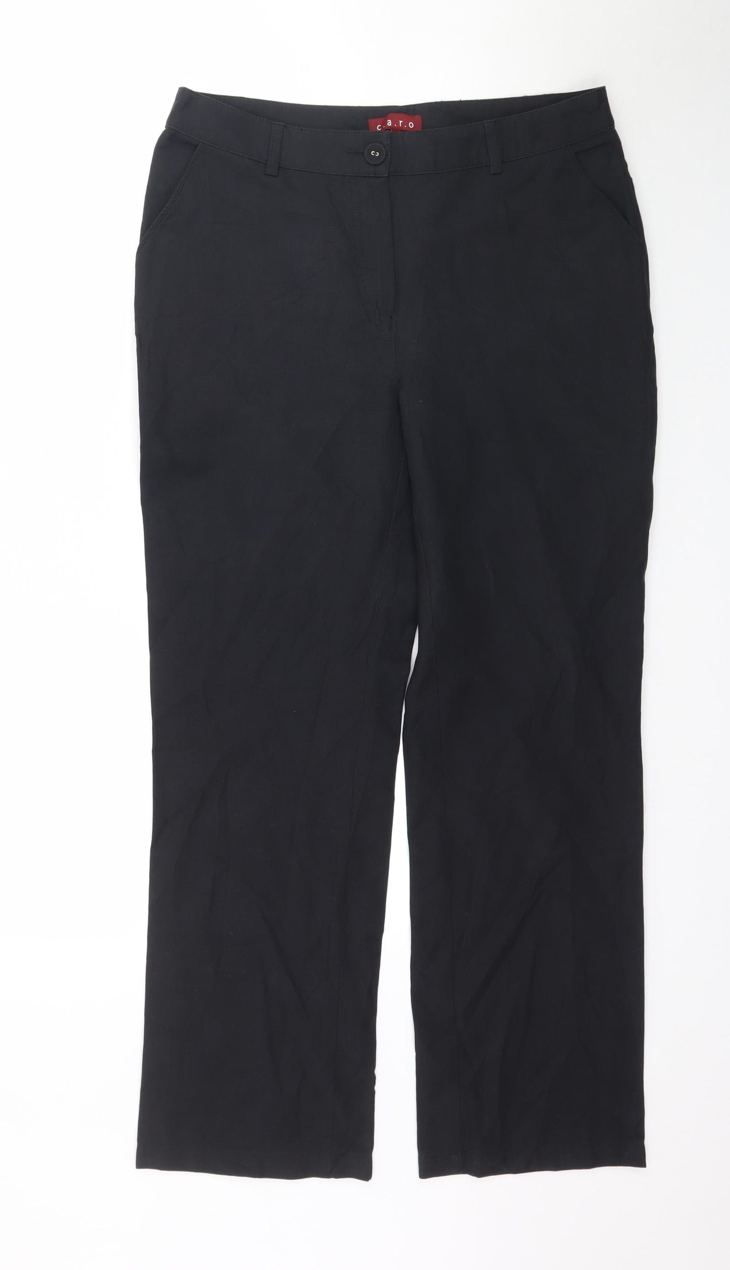 C.A.R.O Womens Black   Trousers  Size 12 L29 in