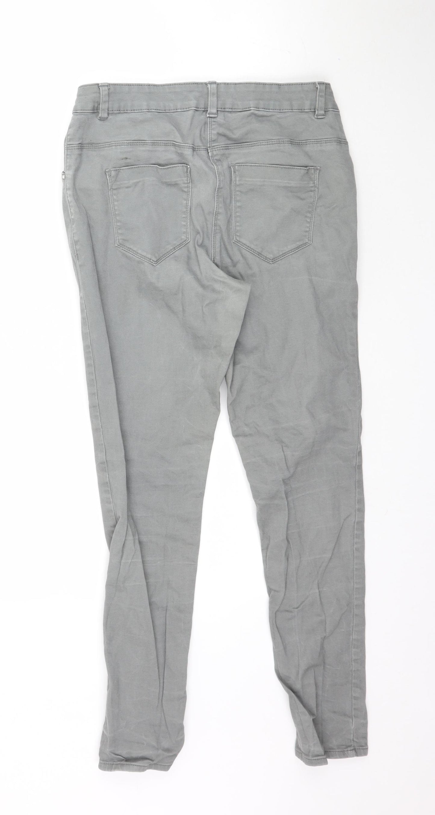 George Womens Grey  Denim Skinny Jeans Size 12 L28 in