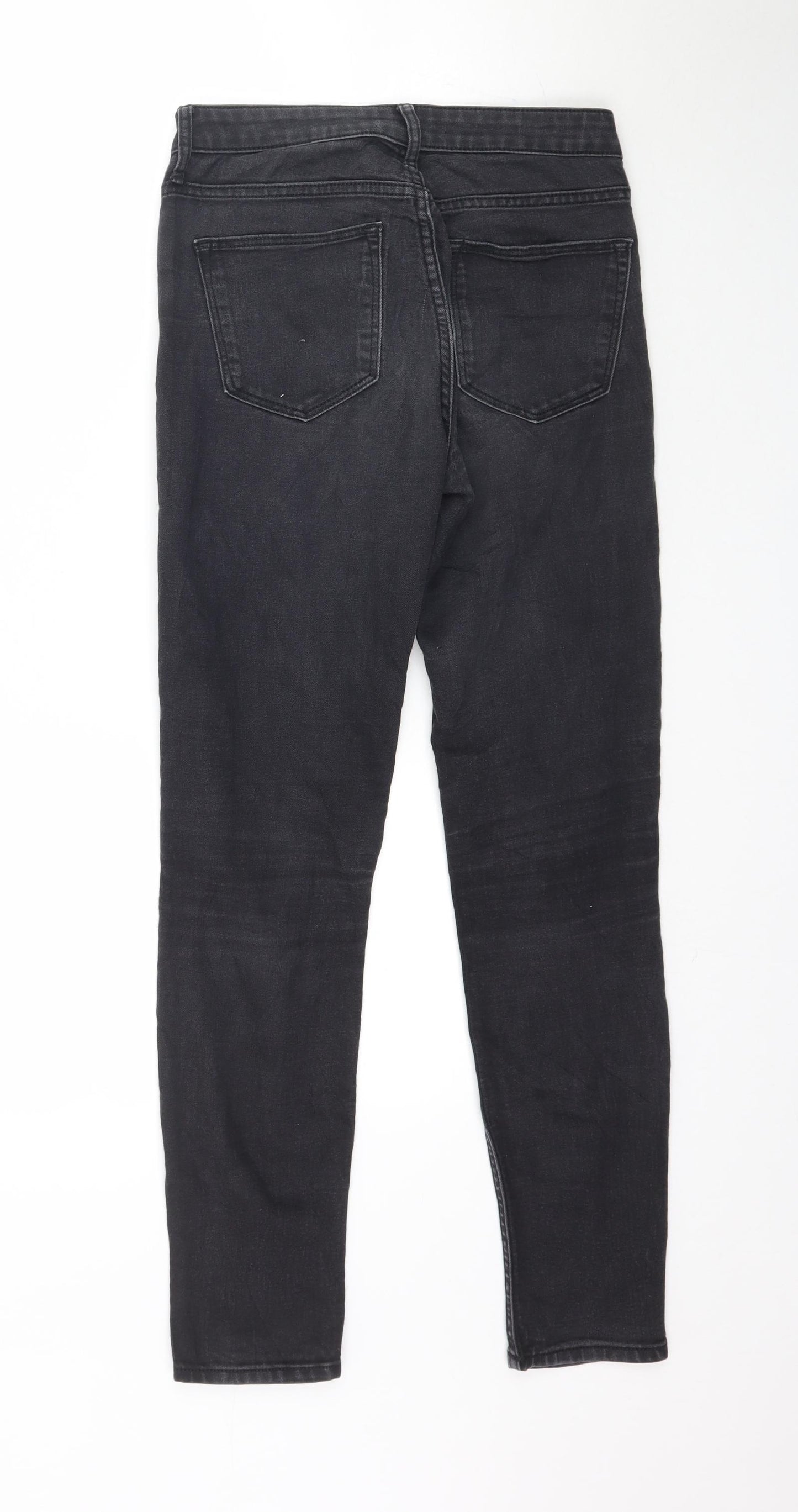 Preworn Womens Black  Denim Skinny Jeans Size 26 in L28 in