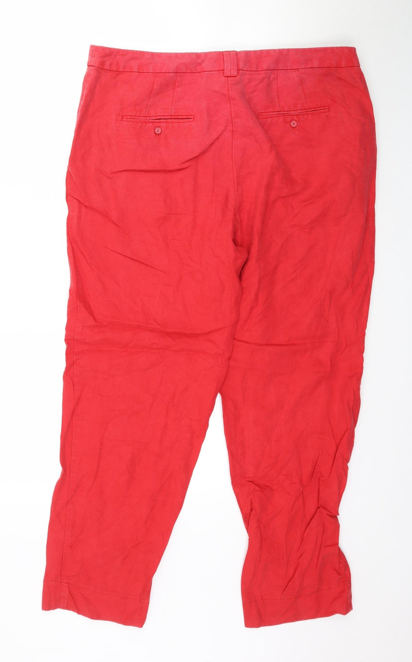 Marks and Spencer Womens Red   Trousers  Size 16 L30 in