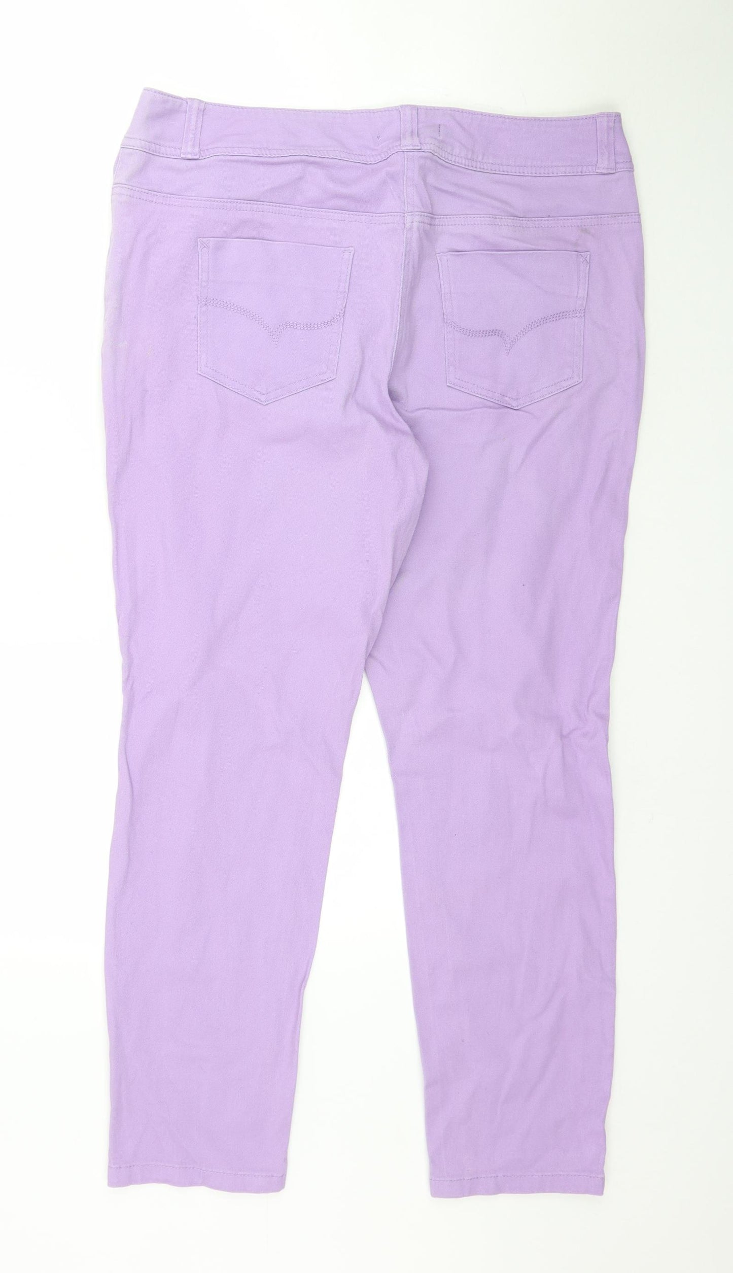 BHS Womens Purple  Denim Skinny Jeans Size 18 L28 in