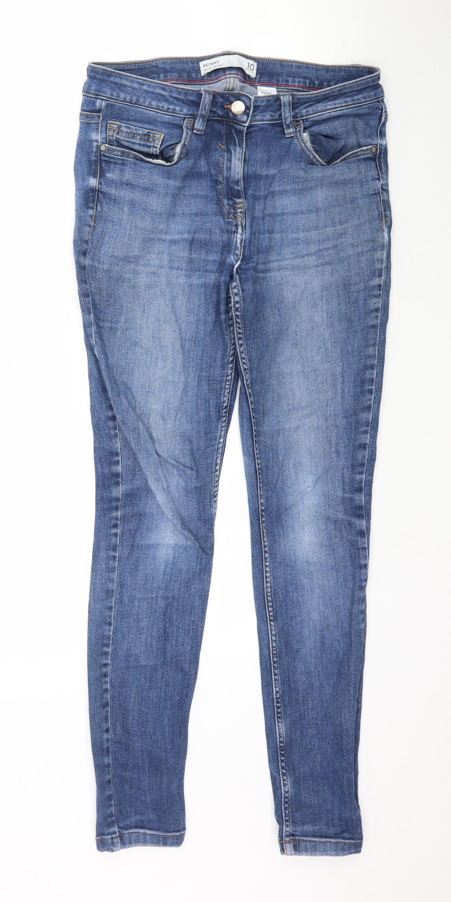 NEXT Womens Blue  Denim Skinny Jeans Size 10 L30 in
