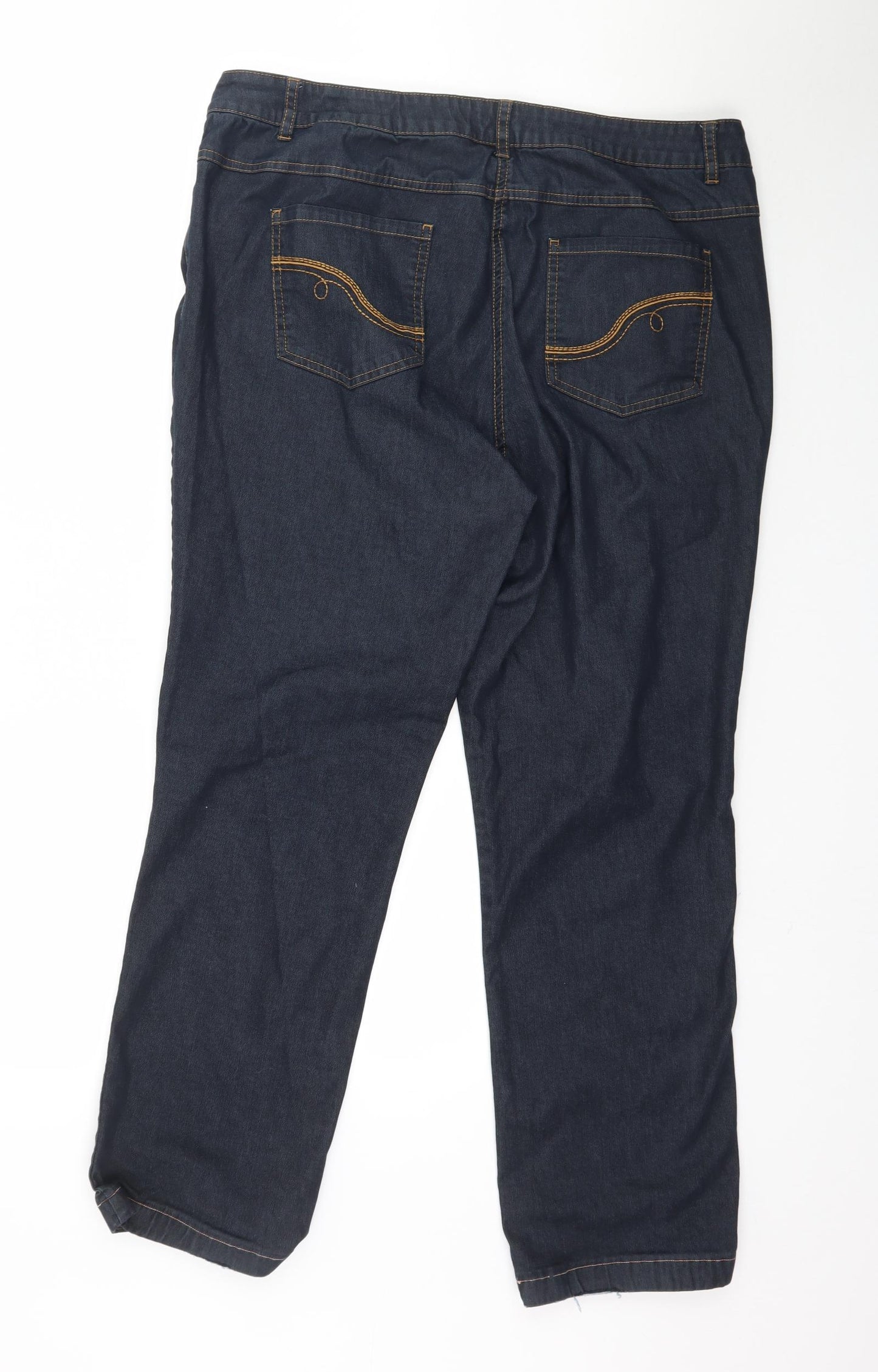 THERMOLACTYL Womens Blue  Denim Straight Jeans Size 20 L28 in