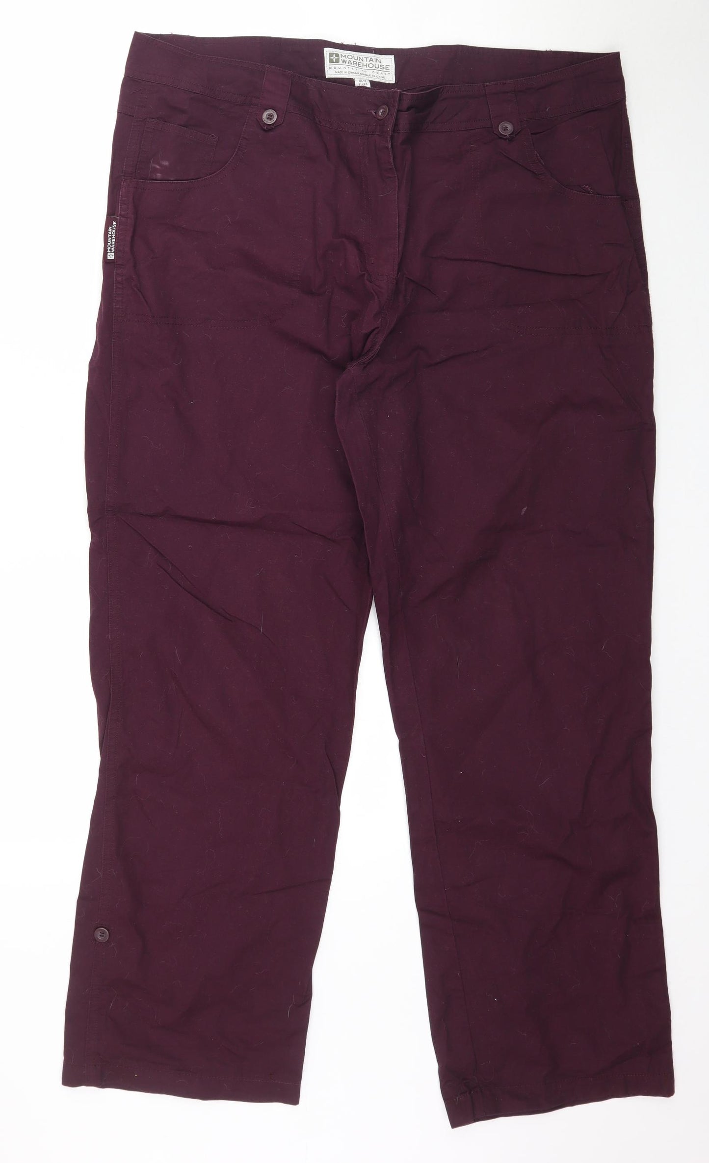 Mountain Warehouse Womens Purple   Cargo Trousers Size 18 L31 in