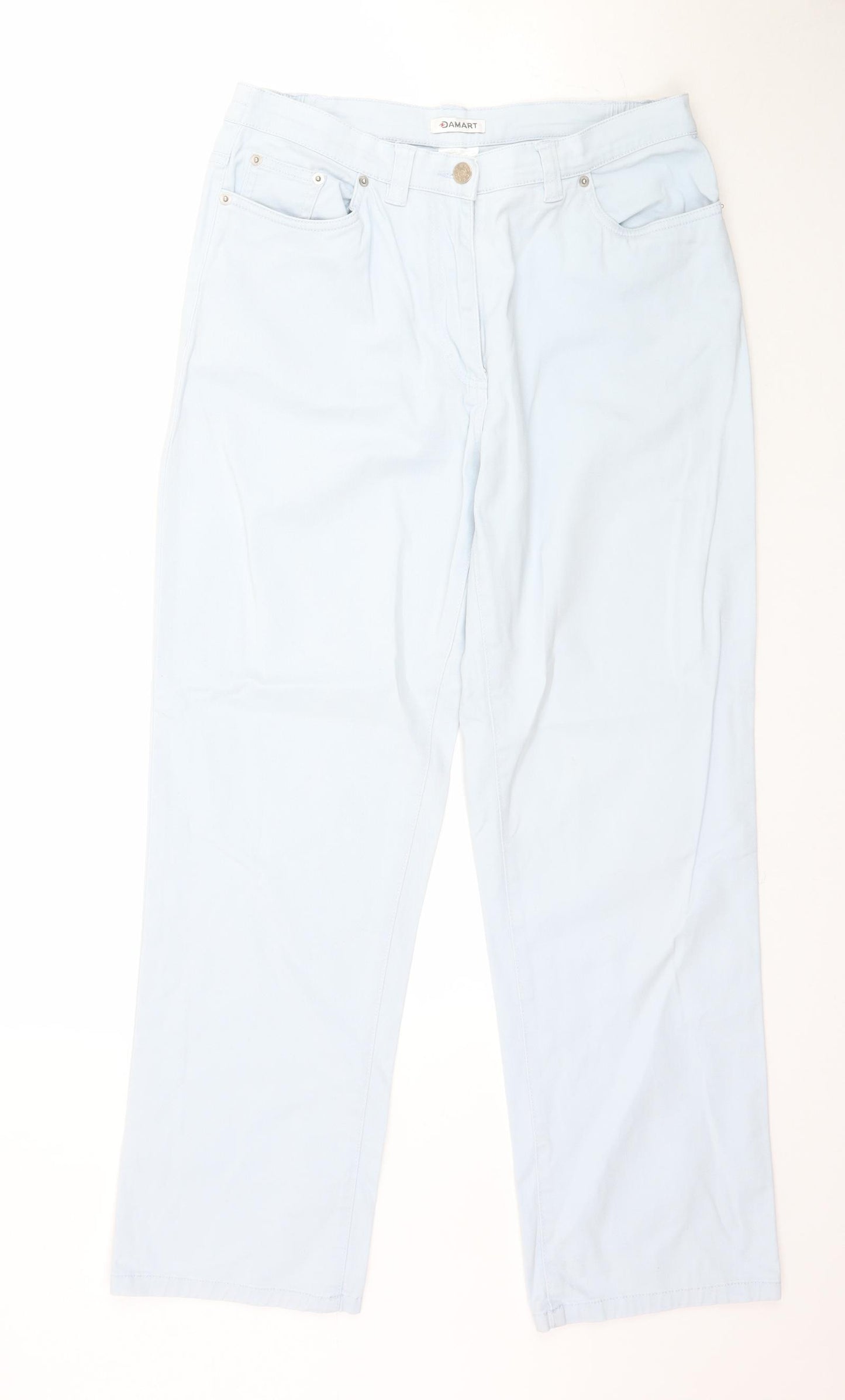Damart Womens Blue  Denim Straight Jeans Size 10 L28 in