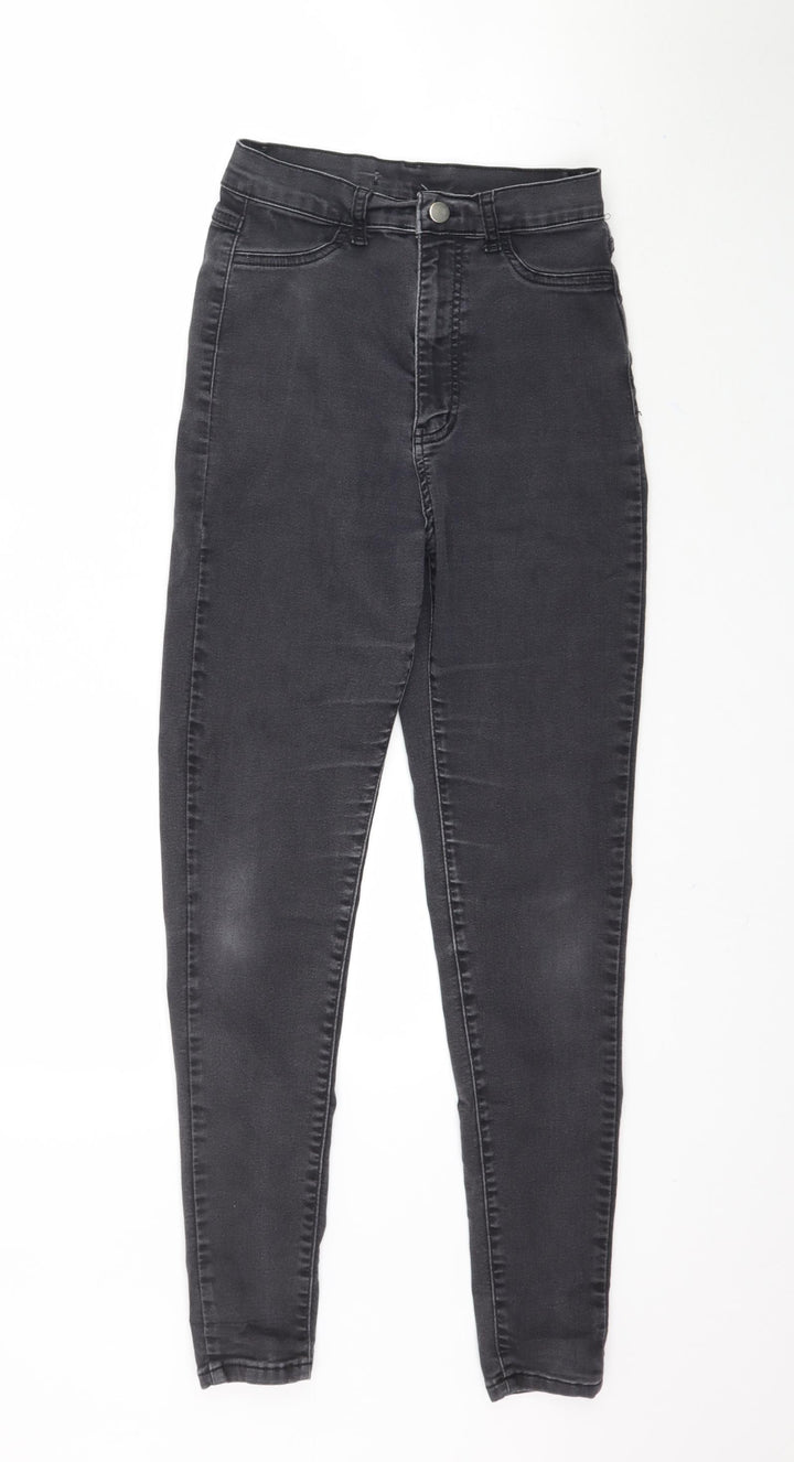 Preworn Womens Black  Denim Skinny Jeans Size 26 L29 in