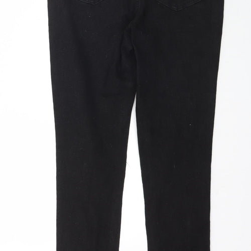 PRETTYLITTLETHING Womens Black  Denim Skinny Jeans Size 10 L30 in