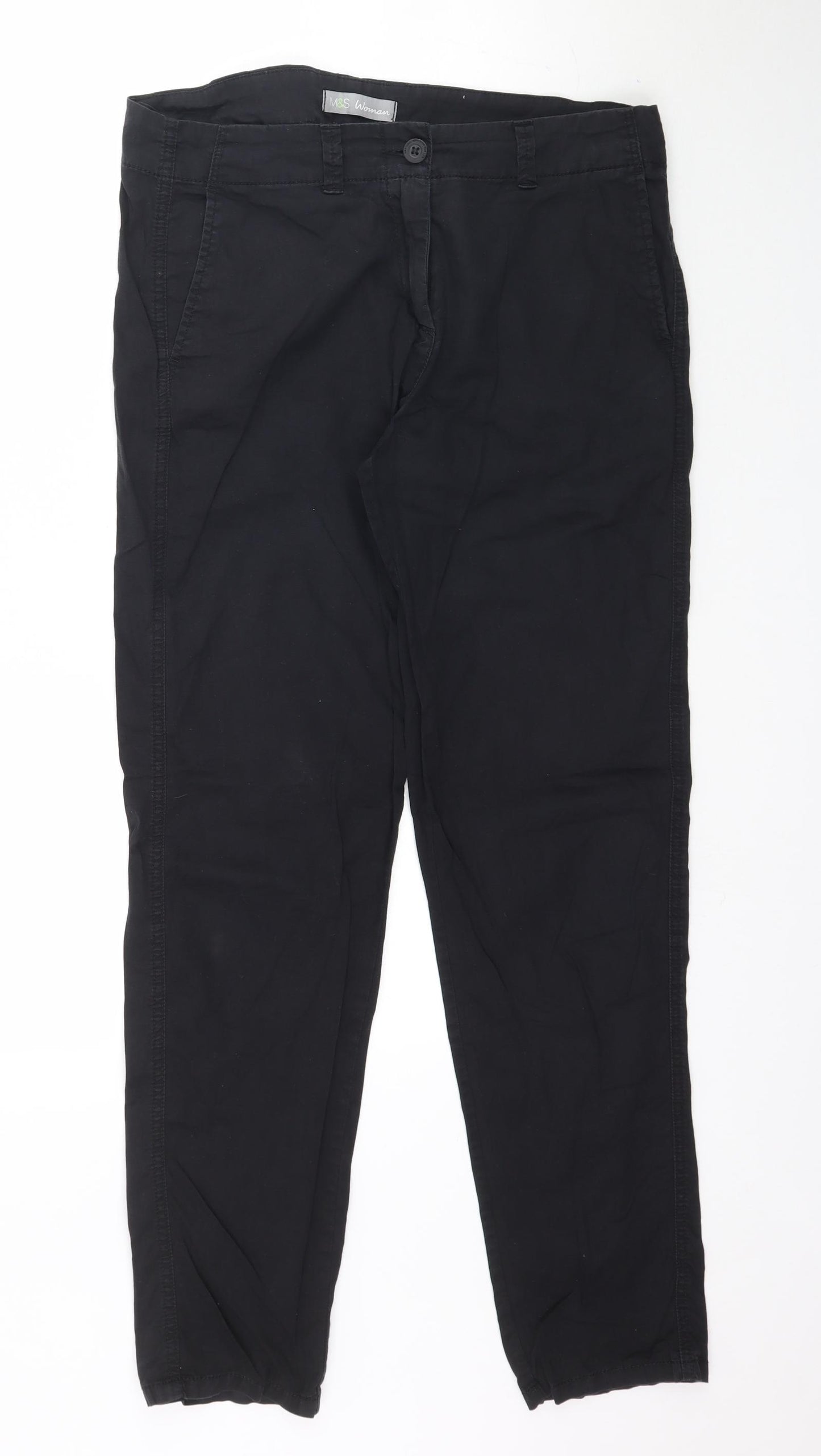 Marks and Spencer Womens Black   Trousers  Size L L30 in